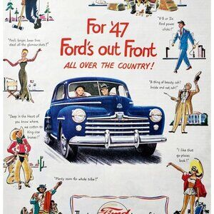 1947 Ford Super Deluxe Advertisement Automobilia All Over The Country DWJJ22